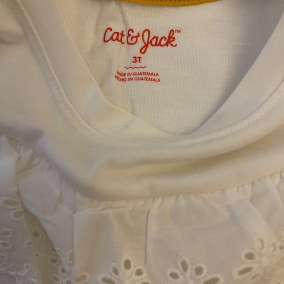 Cat and Jack Long Sleeve Top Eyelet Ruffle 3T  NWT - Picture 7 of 9